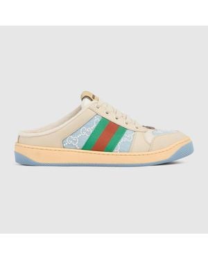Gucci Sabot Screener Donna Con Perle, Taglia - Blu