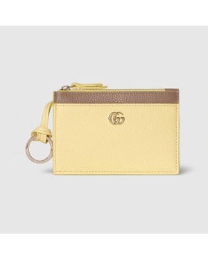Gucci Portallaves Gg Marmont Bicolor Con Cremallera - Metálico