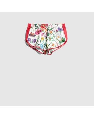 Gucci Printed Silk Shorts - White