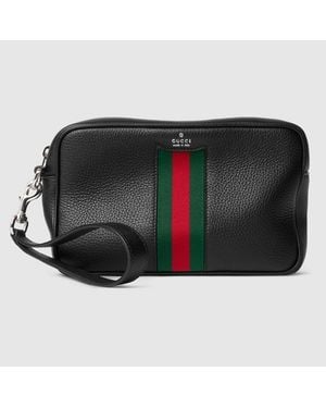 Gucci Pochette Web Trademark Petit Format - Schwarz