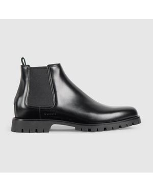 Gucci Bottines Pour Homme Avec Insert Élastique, Taille - Schwarz