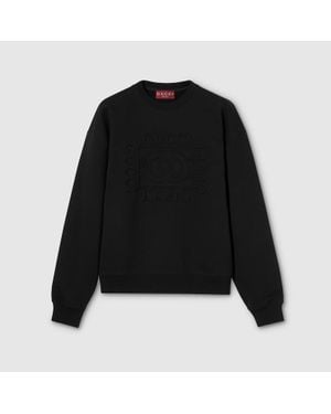 Gucci Brushed Cotton Jersey Sweatshirt - Black