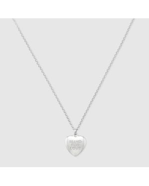 Gucci Blind For Love Pendant Necklace - Metallic
