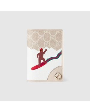 Gucci Gg Reisepasshülle Mit Print - Weiß