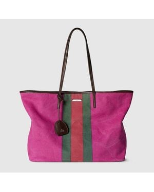 Gucci Borsa Shopping Tribeca Misura Grande "Capri" - Viola
