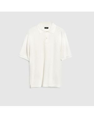 Gucci Gg Technical Jersey Jacquard Polo Shirt - White