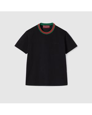 Gucci Cotton Jersey T-Shirt - Black