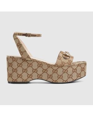 Gucci Sandalo Donna Flatform Con Morsetto, Taglia - Metallizzato