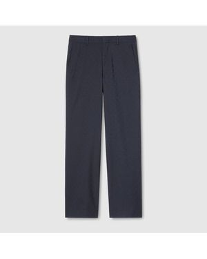 Gucci Gg Wool Trousers - Blue