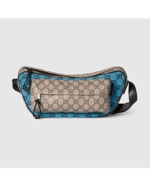 Gucci Sac À Bandoulière Gg Match Moyen Format - Bleu