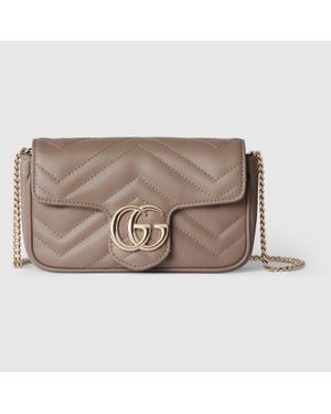 Gucci Gg Marmont Super Mini Bag - Brown