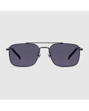 Gucci Lunettes De Soleil À Pont Bas - Bleu