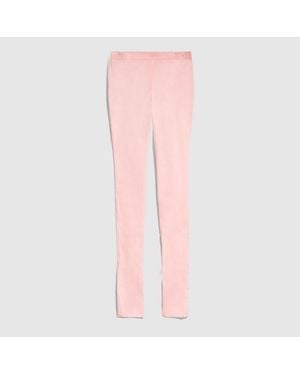 Gucci Stretch Silk Faille Leggings - Pink