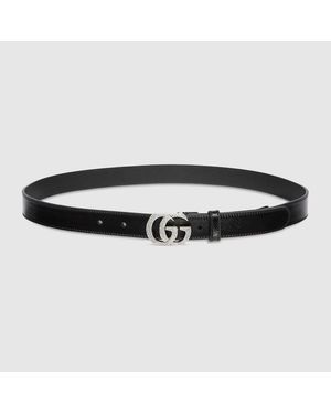 Gucci Belt With Double G Buckle, Size 100 - Black