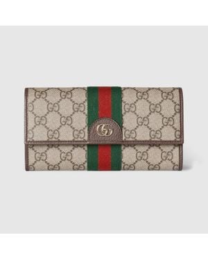 Gucci Ophidia Continental Wallet - Metallic
