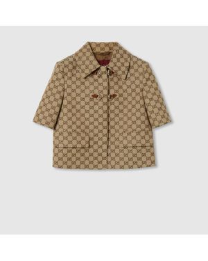Gucci Jacke Aus Gg Canvas Mit Horsebit, Grösse - Braun