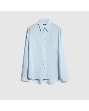 Gucci Striped Technical Cotton Shirt - Blue