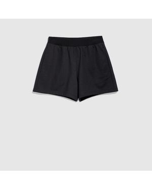 Gucci Short De Punto De Algodón Y Seda Con Bordado, Talla - Negro