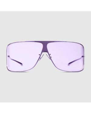 Gucci Mask Frame Sunglasses - Purple