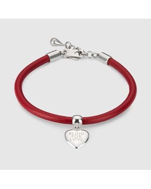 Gucci Blind For Love Charm Bracelet - Red
