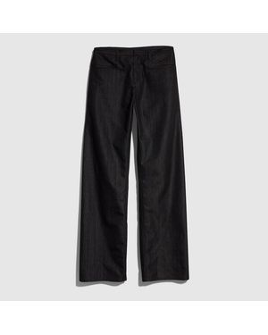 Gucci Loose Fit Cotton Blend Denim Trousers, Size 33, Ready-To-Wear - Black