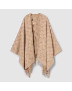 Gucci Cape Aus Gg Kaschmir-Lamé - Natur