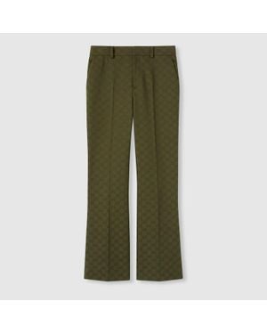 Gucci Gg Canvas Trousers - Green
