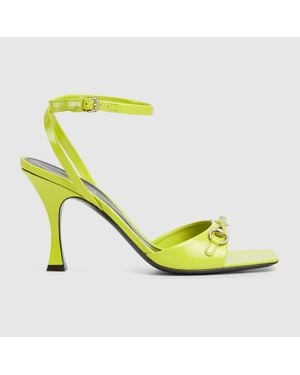 Gucci Sandal With Horsebit, Size 35 It - Yellow