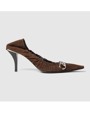 Gucci Vittoria Pump With Elastic, Uk - Brown