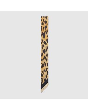 Gucci Band Aus Seidentwill Mit Print - Mettallic