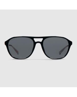 Gucci Specialized-Fit Navigator Sunglasses - Black
