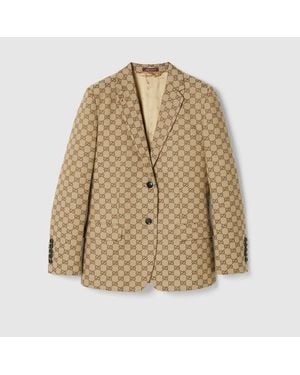 Gucci Gg Canvas Jacket - Natural