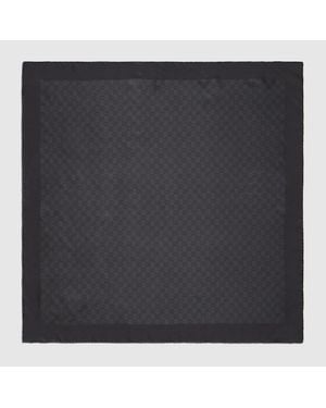Gucci Printed Silk Twill Carré, Silk - Black