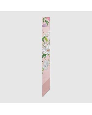 Gucci Cinta De Sarga De Seda Estampada - Rosa