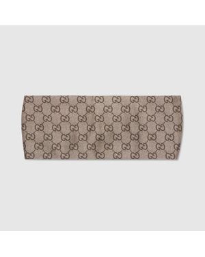 Gucci Stirnband Aus Seidentwill Mit Print, Grösse - Natur