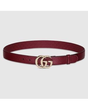 Gucci Gg Marmont Thin Belt, Size 100 - Red