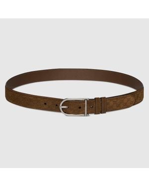 Gucci Wendbarer Gürtel Mit Abgerundeter Schnalle - Braun