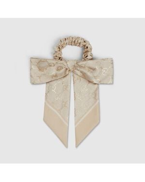 Gucci Scrunchie Aus Gg Seidenjacquard - Natur