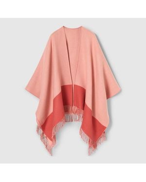 Gucci Cape En Laine Et Cachemire - Rouge