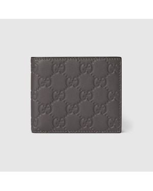 Gucci Gg Emblem Bi-Fold Wallet - Grey