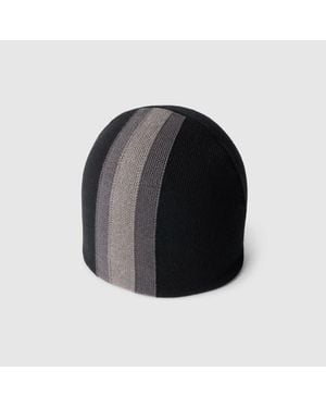 Gucci Bonnet En Laine Avec Web Discret, Taille - Schwarz