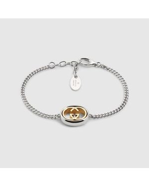 Gucci Bracelet Chaîne Interlocking - Métallisé