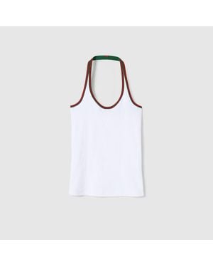 Gucci Heavy Cotton Rib Tank Top - White