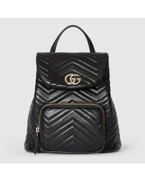 Gucci Gg Marmont Small Backpack - Black
