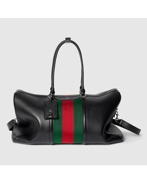 Gucci Große Reisetasche Mit Mega Web Trademark - Schwarz