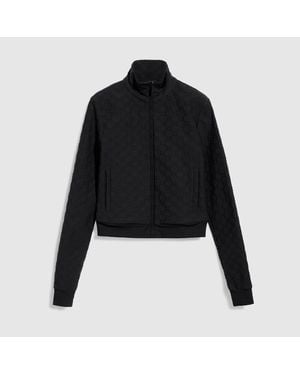 Gucci Gg Jersey Jacquard Zip Jacket - Black