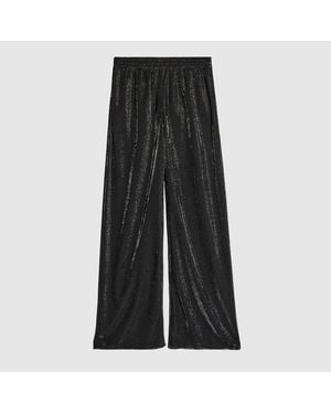 Gucci Jersey Pants With Iridescent Effect, Size 42 It, Ready-To-Wear - Black