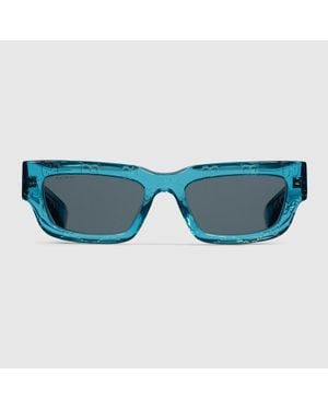 Gucci Rectangular Frame Sunglasses - Blue