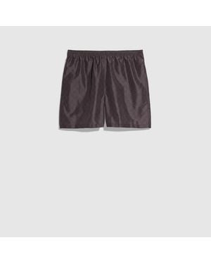 Gucci Printed Polyester Poplin Swim Shorts - Brown