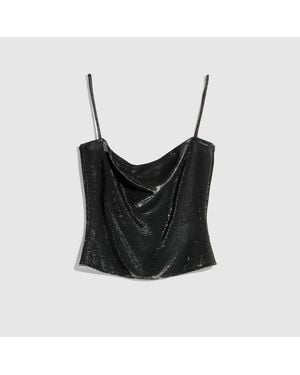 Gucci Jersey Top With Iridescent Effect, Size 40 It, Ready-To-Wear - Black